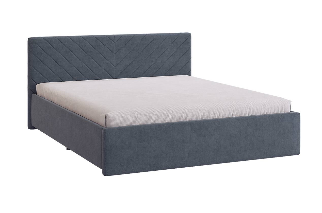 Кровать с основанием Сандра 2 160х200 см (топаз (велюр))