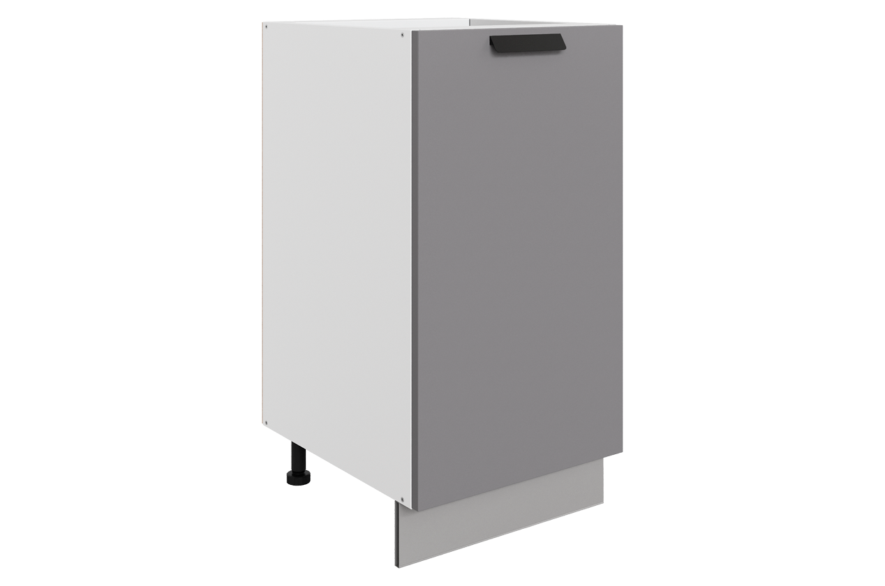 Джаз Шкаф рабочий L400 (1 дв. гл.) (эмаль) (белый/серый)