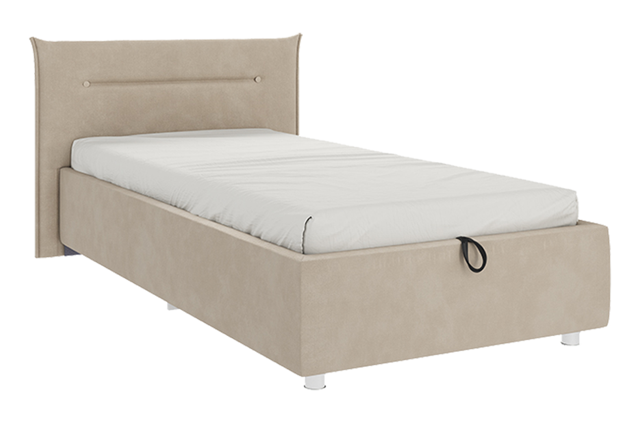 Кровать с подъемным механизмом Альба 90х200 см (капучино (велюр))