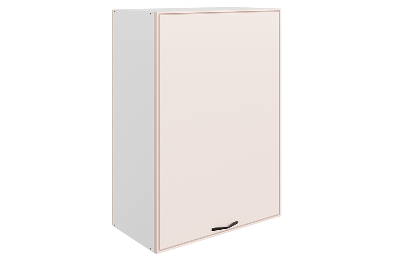 Монако Шкаф навесной L600 Н900 (1 дв. гл.) (белый/айвори матовый)