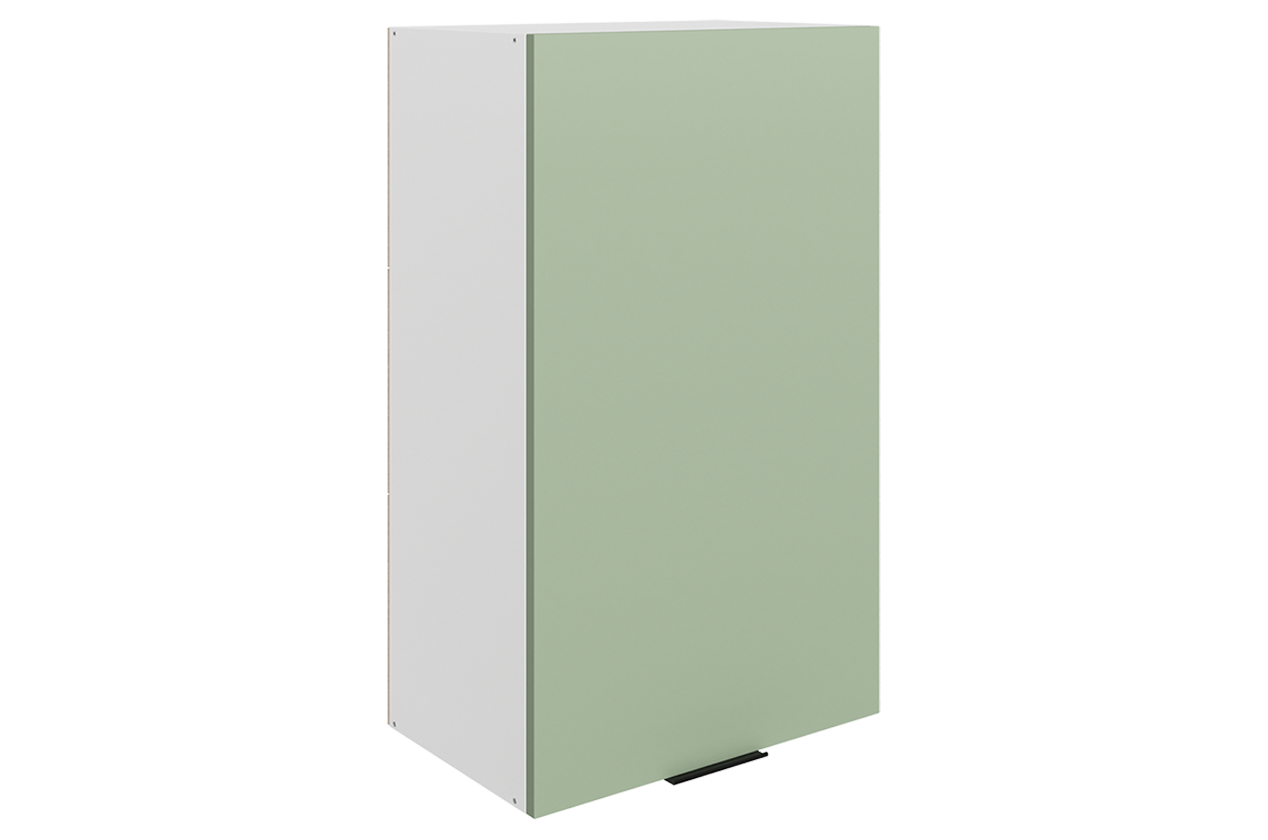 Стоун Шкаф навесной L500 Н900 (1 дв. гл.) (белый/полынь софттач)