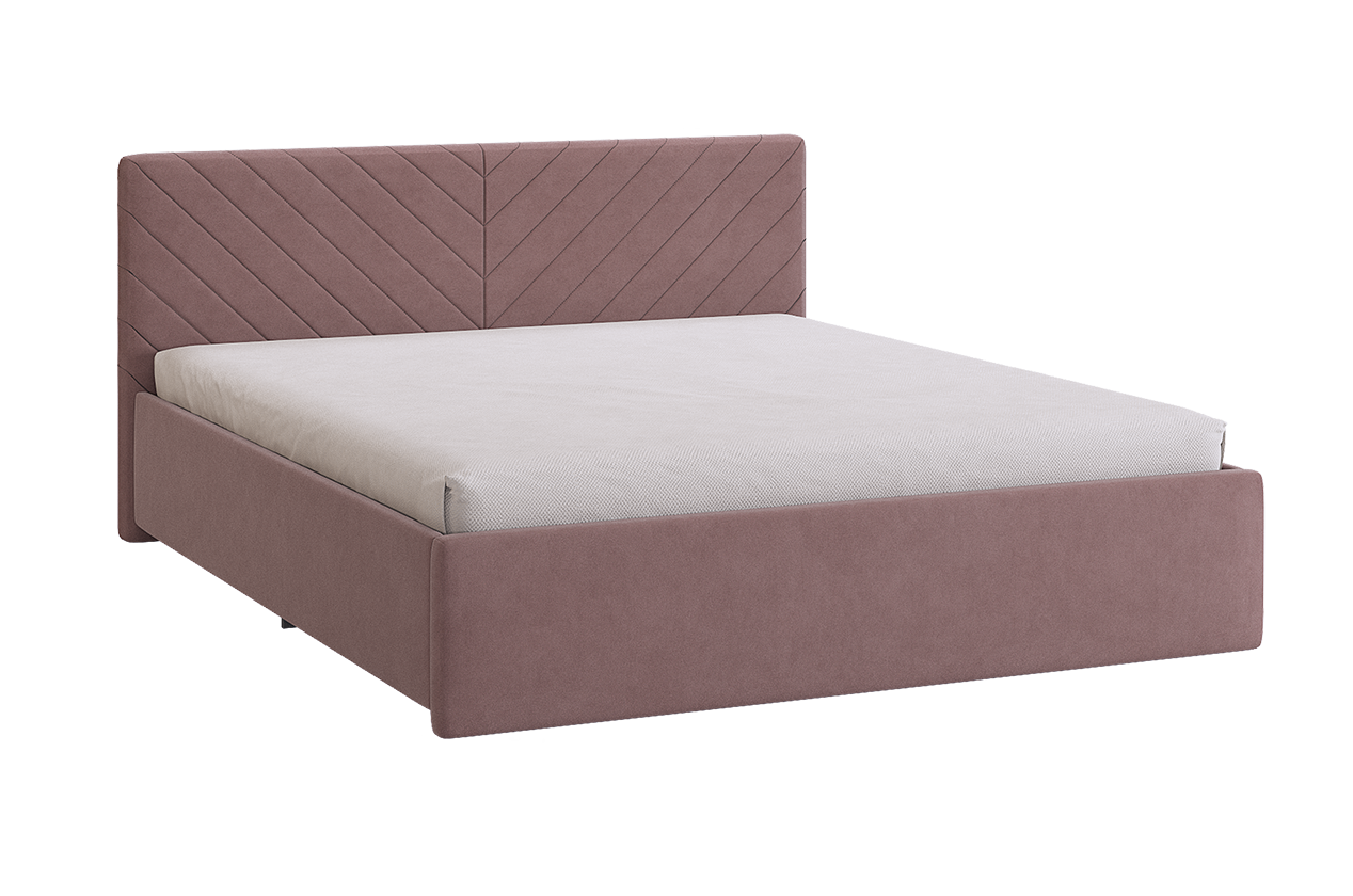 Кровать с основанием Сандра 2 160х200 см (пудра (велюр))