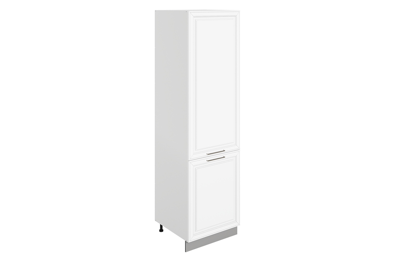 Мишель Шкаф-пенал L600 под холодильник (2 дв.гл.) (эмаль) (белый/белый)