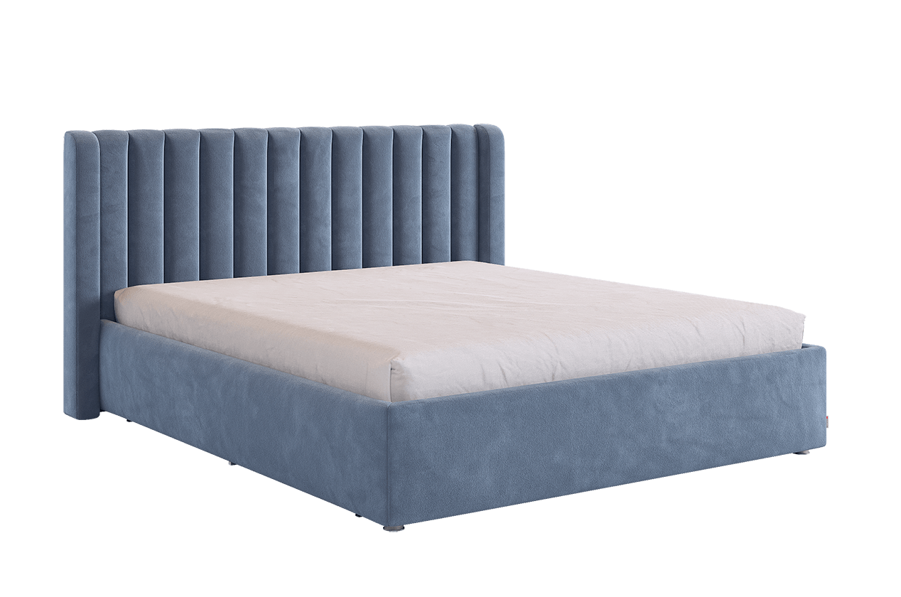 Кровать с основанием Ева 160х200 см (топаз (велюр))