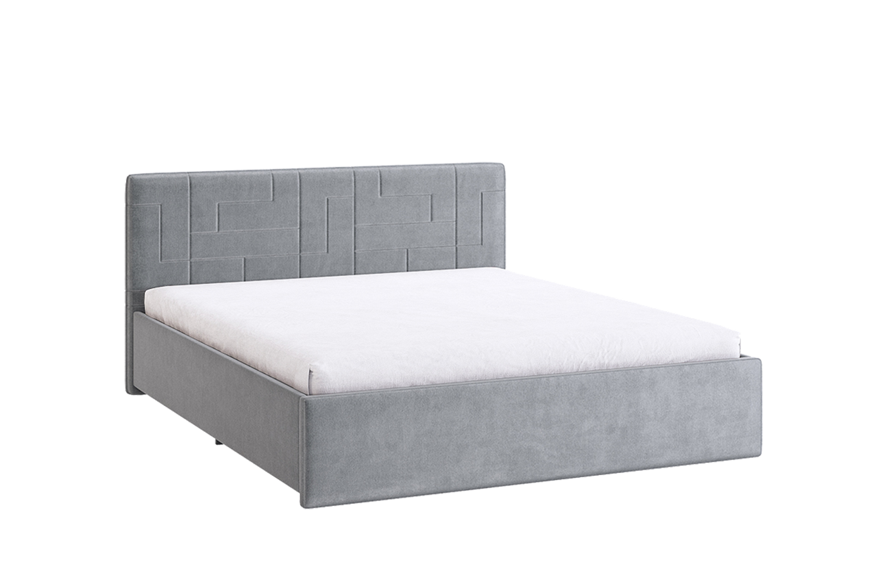 Кровать с основанием Лора 2 160х200 см (оникс (велюр))