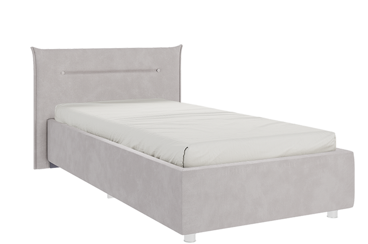 Кровать с основанием Альба 90х200 см (галька (велюр))