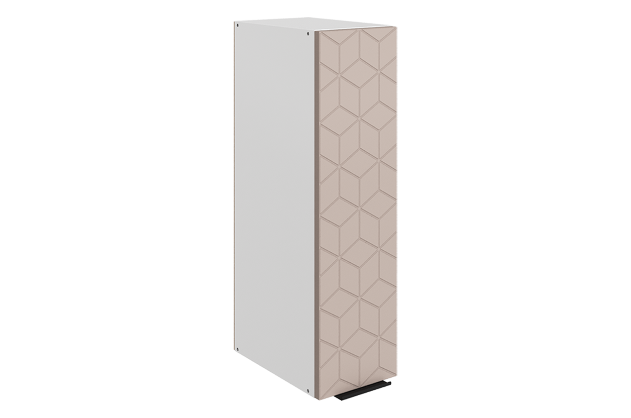 Стоун Шкаф навесной L200 Н720 (1 дв. гл.) с фрезеровкой (белый/грей софттач)