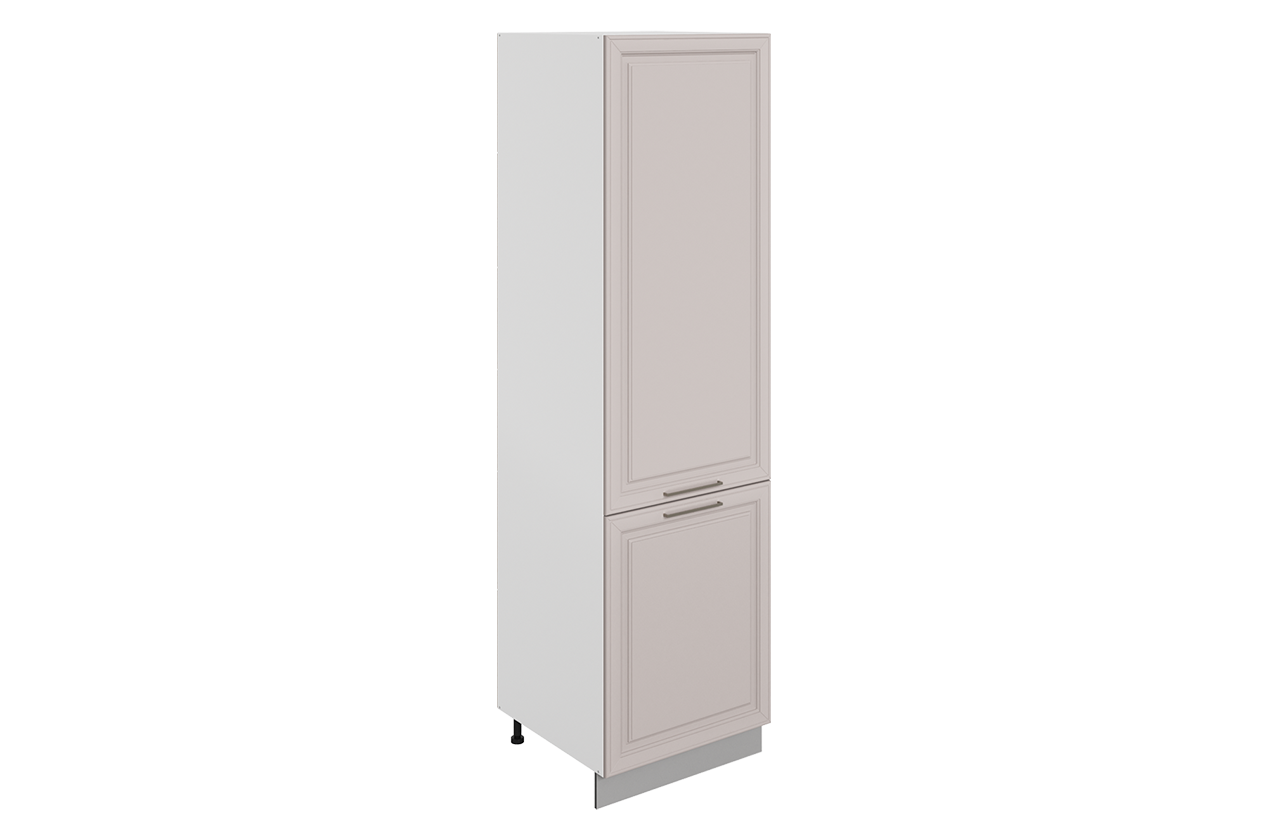 Мишель Шкаф-пенал L600 под холодильник (2 дв.гл.) (эмаль) (белый/кофейный)