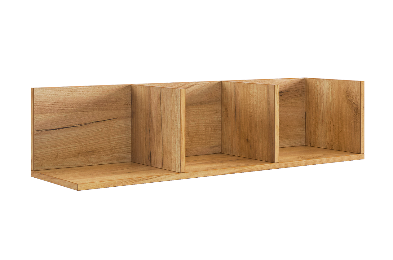 Рич Полка навесная 2 (дуб крафт золотой)