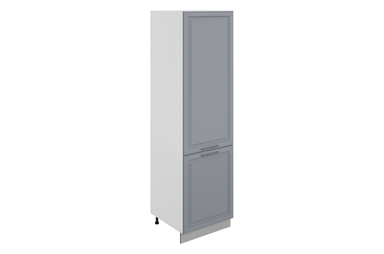 Мишель Шкаф-пенал L600 под холодильник (2 дв.гл.) (эмаль) (белый/серый)