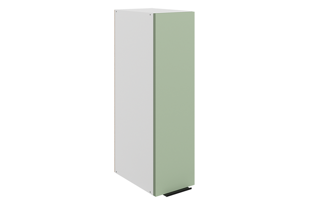 Стоун Шкаф навесной L200 Н720 (1 дв. гл.) (белый/полынь софттач)