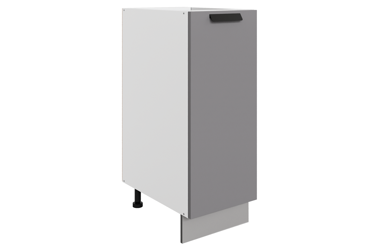 Джаз Шкаф рабочий L300 (1 дв. гл.) (эмаль) (белый/серый)