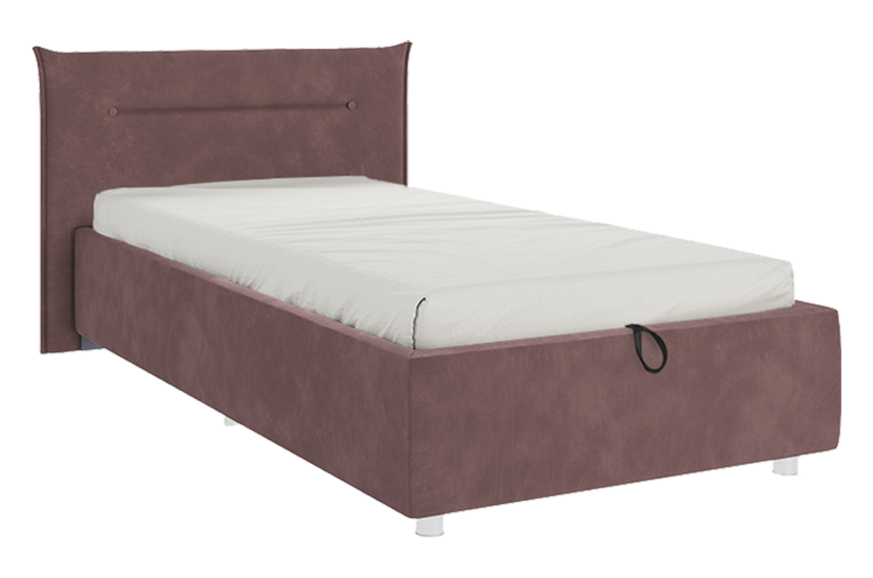 Кровать с подъемным механизмом Альба 90х200 см (пудра (велюр))