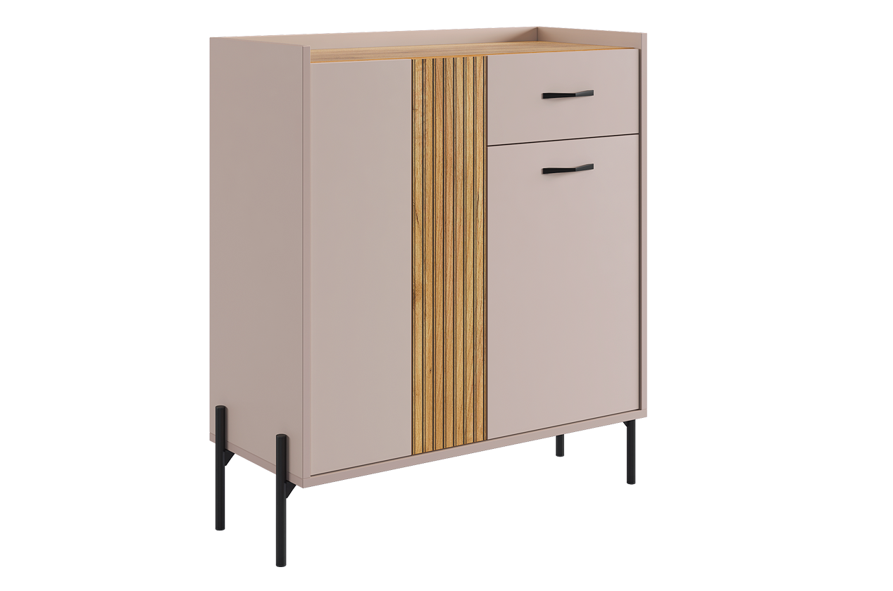 Доминика Комод (с ящиком) (кашемир/дуб крафт золотой)