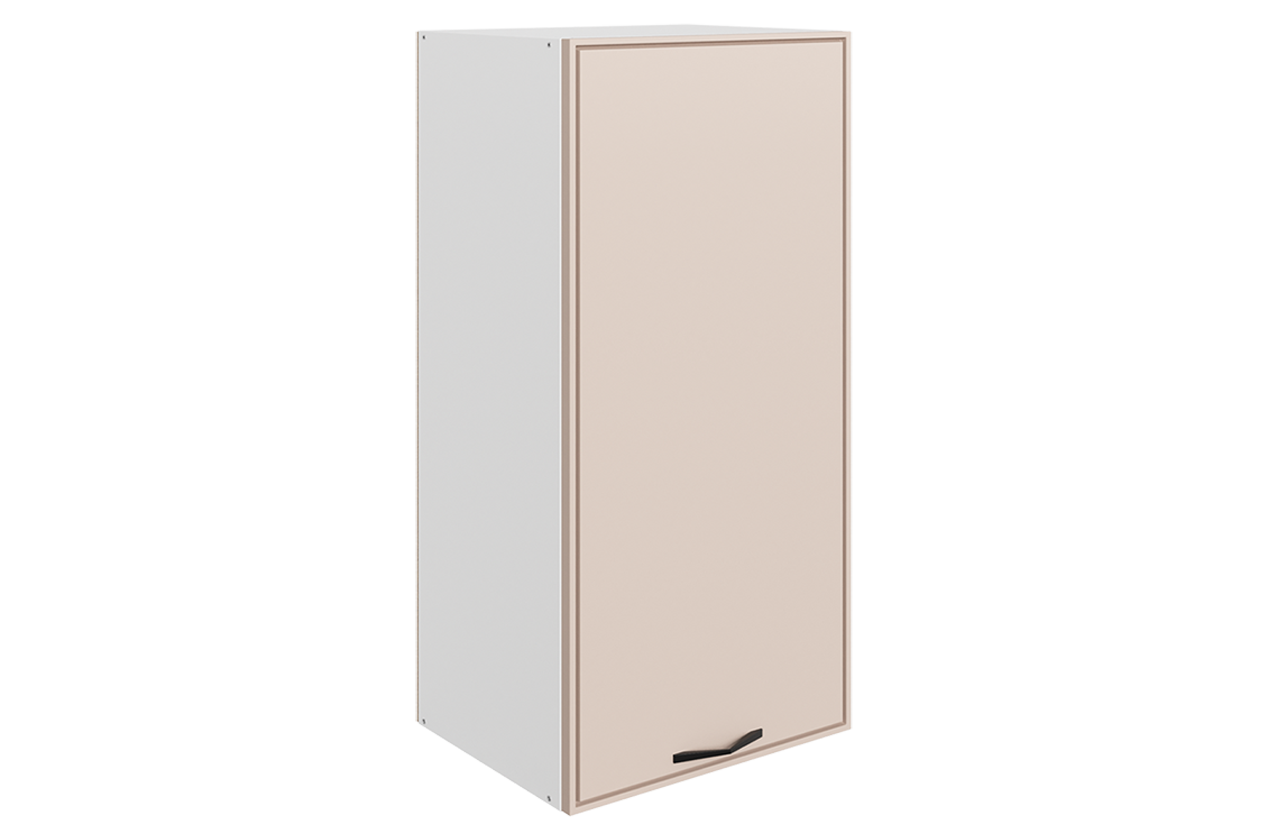 Монако Шкаф навесной L400 Н900 (1 дв. гл.) (белый/латтэ матовый)