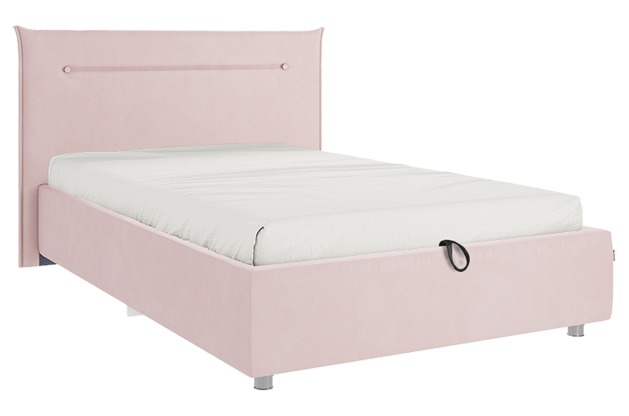 Кровать с подъемным механизмом Альба 120х200 см (нежно-розовый (велюр))
