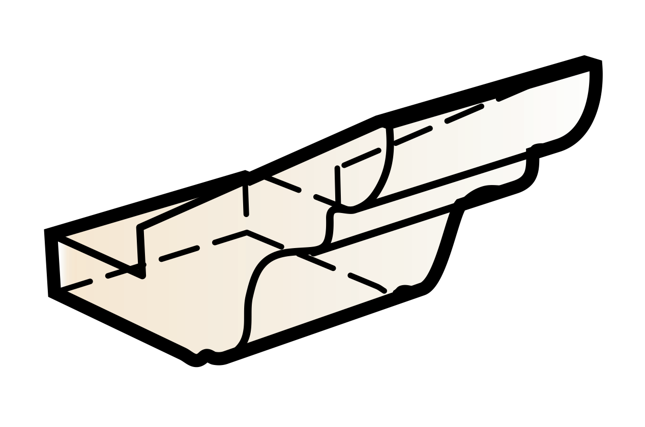 Элемент карниза стыковочный прямой Бавария (фисташка)