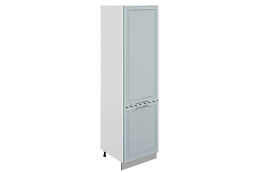 Мишель Шкаф-пенал L600 под холодильник (2 дв.гл.) (эмаль) (белый/сизый)