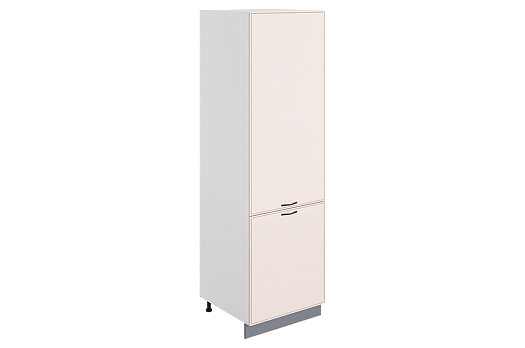 Монако Шкаф-пенал L600 под холодильник (2 дв. гл.) (белый/айвори матовый)