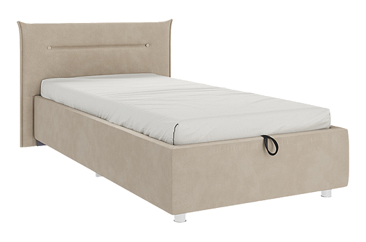 Кровать с подъемным механизмом Альба 90х200 см (капучино (велюр))