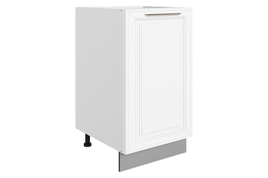 Мишель Шкаф рабочий L400 (1 дв. гл.) (эмаль) (белый/белый)