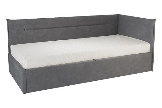 Кровать с подъемным механизмом Альба (Тахта) 90х200 см (графит (велюр))