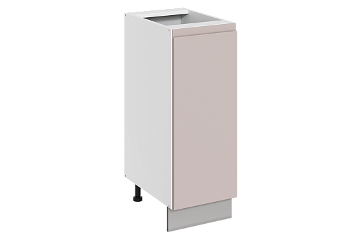 Фьюжн Шкаф рабочий L300 (1 дв. гл.) (правый) (эмаль) (белый/кофейный)