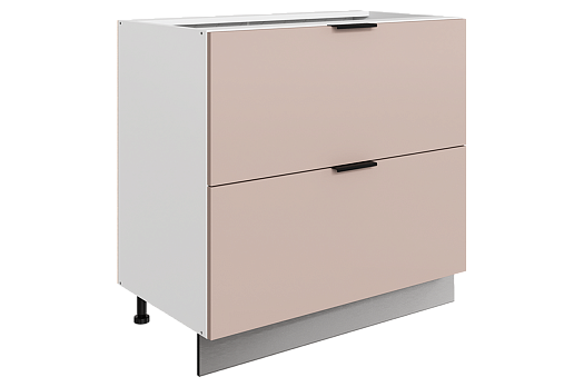 Стоун Шкаф рабочий L800 Старт (2 ящ.) (белый/грей софттач)