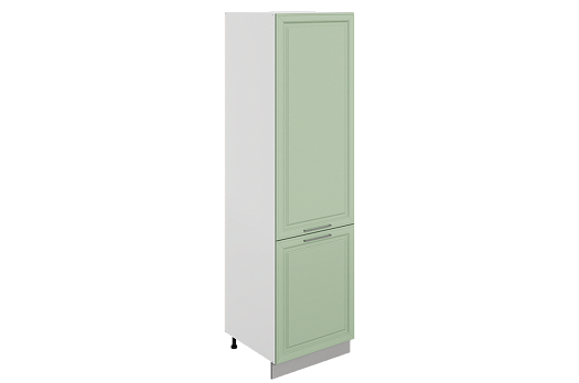 Мишель Шкаф-пенал L600 под холодильник (2 дв.гл.) (эмаль) (белый/эвкалипт)