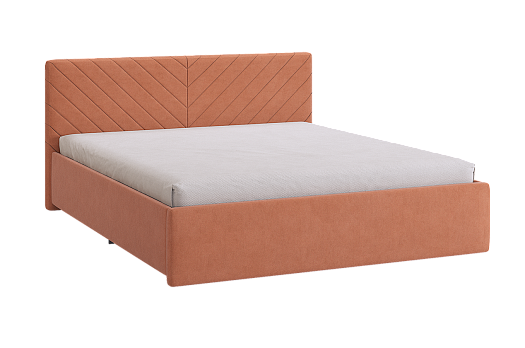 Кровать с основанием Сандра 2 160х200 см (персик (велюр))