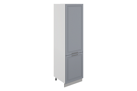 Мишель Шкаф-пенал L600 под холодильник (2 дв.гл.) (эмаль) (белый/серый)