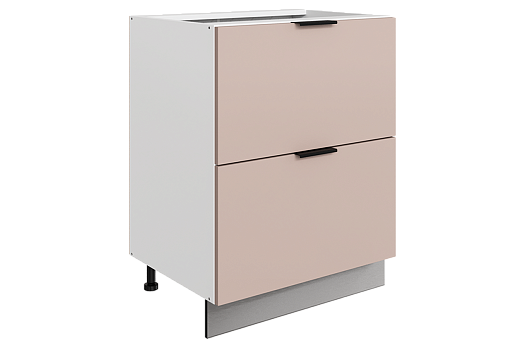 Стоун Шкаф рабочий L600 Старт (2 ящ.) (белый/грей софттач)