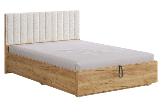 Каркас кровати Юлия 140х200 см (дуб крафт золотой/белый (плюш))