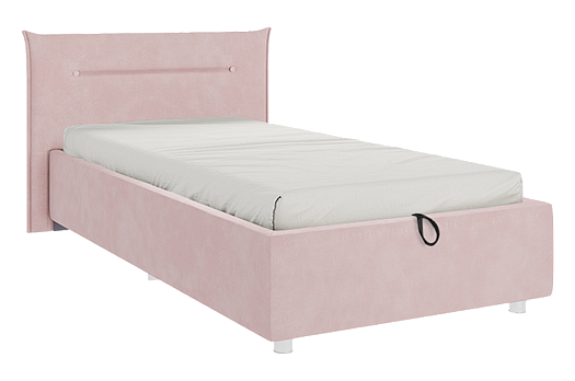 Кровать с подъемным механизмом Альба 90х200 см (нежно-розовый (велюр))