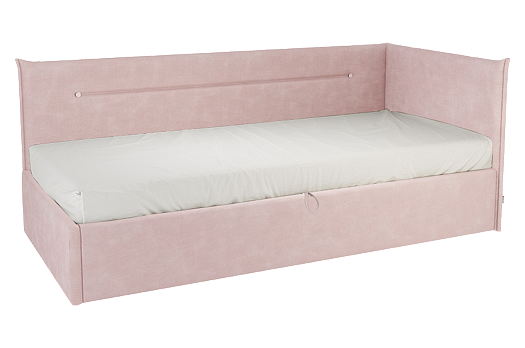 Кровать с подъемным механизмом Альба (Тахта) 90х200 см (нежно-розовый (велюр))