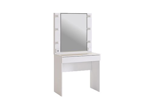 Гламур Трюмо (белый/белый глянец)