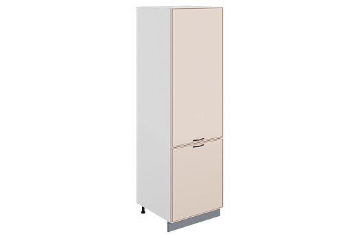 Монако Шкаф-пенал L600 под холодильник (2 дв. гл.) (белый/латтэ матовый)