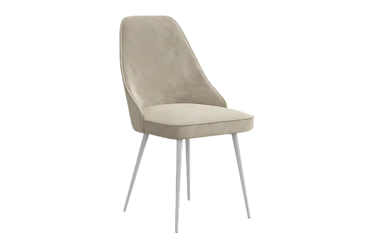 Стул Милан 2 Т1 (пломбир (велюр)/белый)