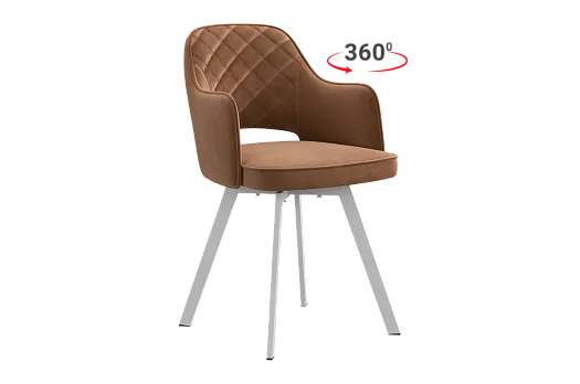 Стул Оксфорд Т2П (беж (велюр)/белый)