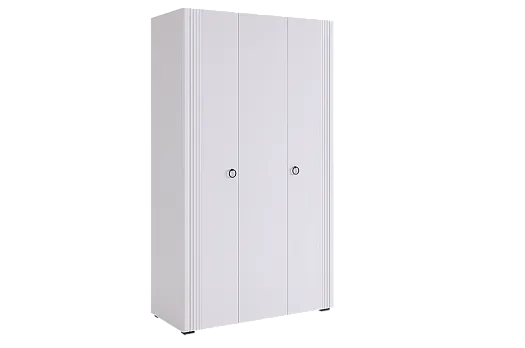 Ева Шкаф трехдверный 105.01 (белое дерево/белый матовый)