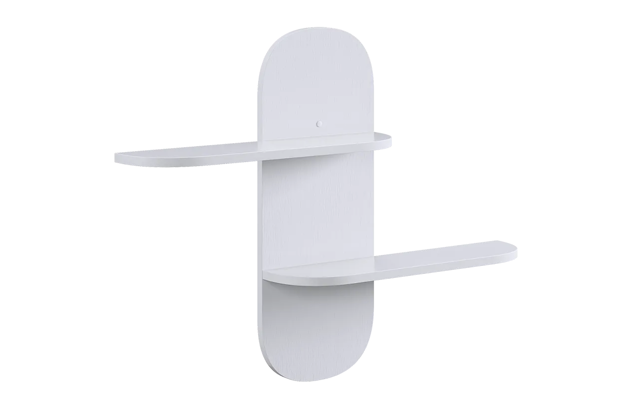 Милана Полка навесная 2 (белое дерево)