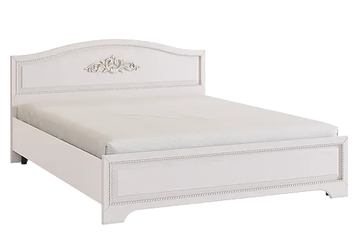 Белла Кровать с основанием (комфорт) 160х200 см (белый/джелато софт)