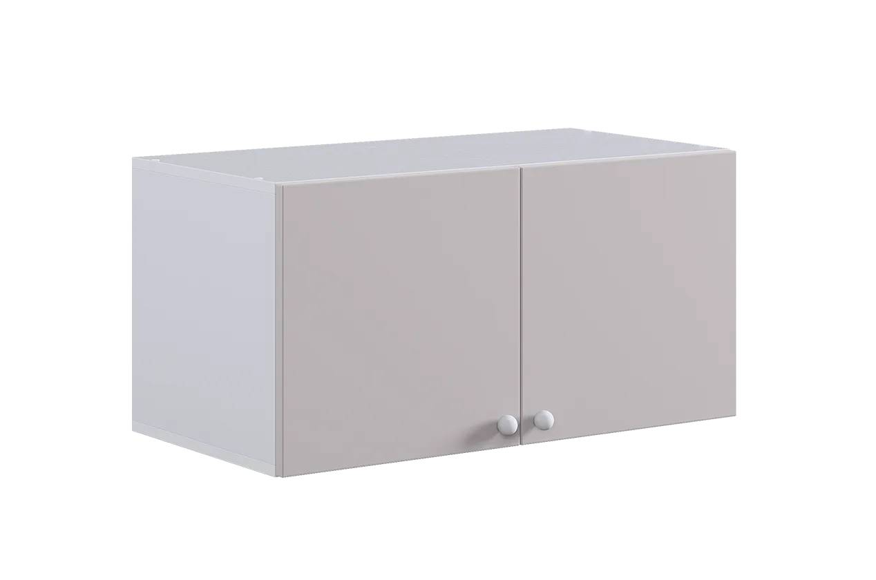 Милана Антресоль двухдверная (белое дерево/сакура)