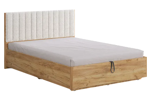 Каркас кровати Юлия 140х200 см (дуб крафт золотой/белый (плюш))