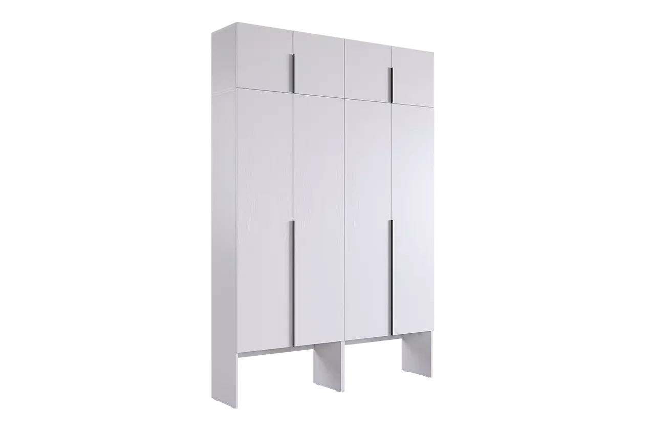 Шкаф четырехдверный "Баско К6" (белое дерево)