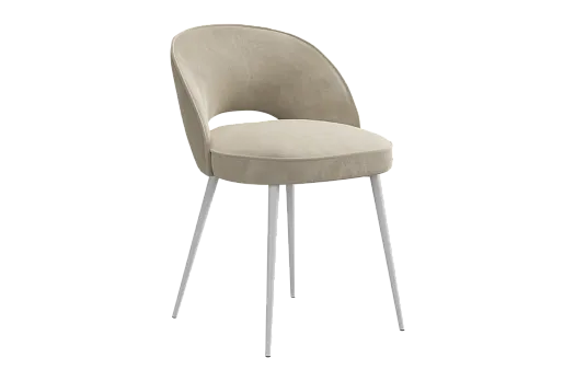 Стул Моли 2 Т1 (пломбир (велюр)/белый)