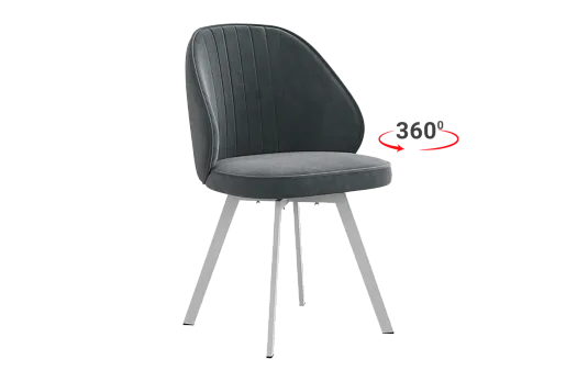 Стул Монарх Т2П (графит (велюр)/белый)