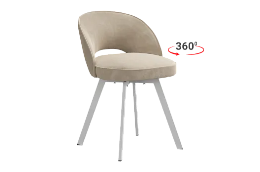 Стул Моли 2 Т2П (пломбир (велюр)/белый)