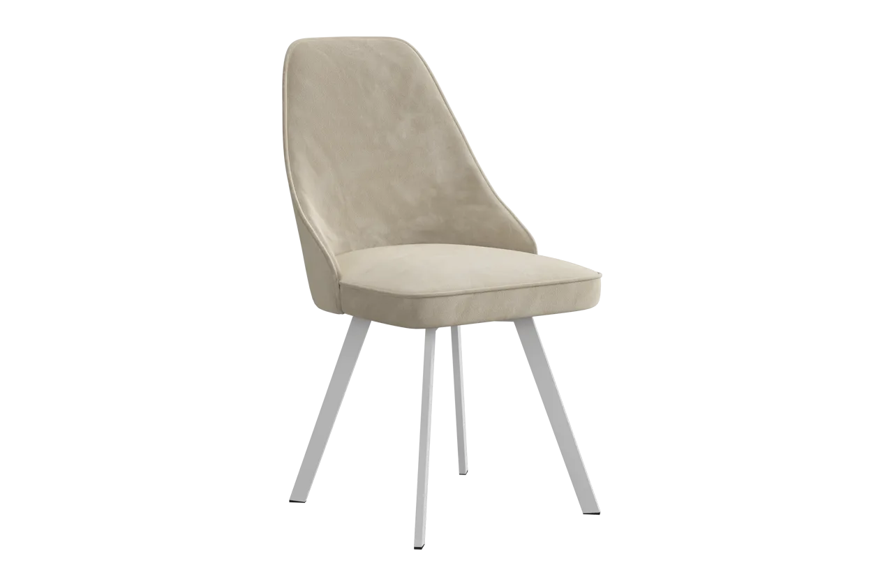 Стул Милан 2 Т2 (пломбир (велюр)/белый)