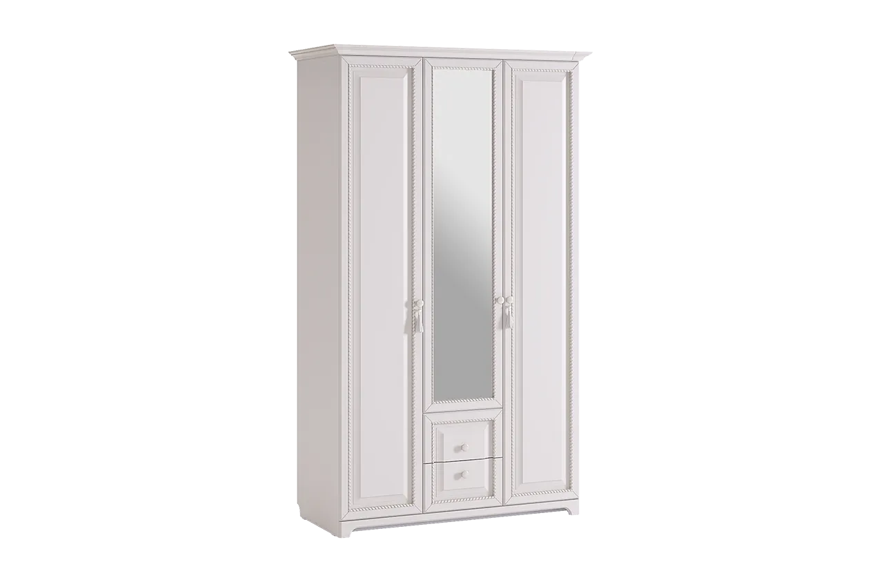 Белла Шкаф 3-створчатый (белый/джелато софт)